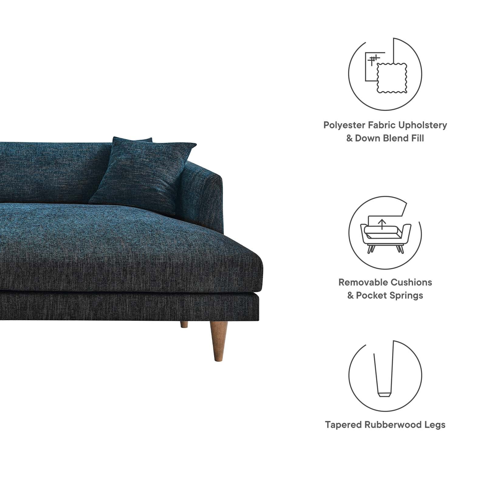 Zoya Right-Facing Down Filled Overstuffed Sectional Sofa By Modway - EEI-6612 - Image 4