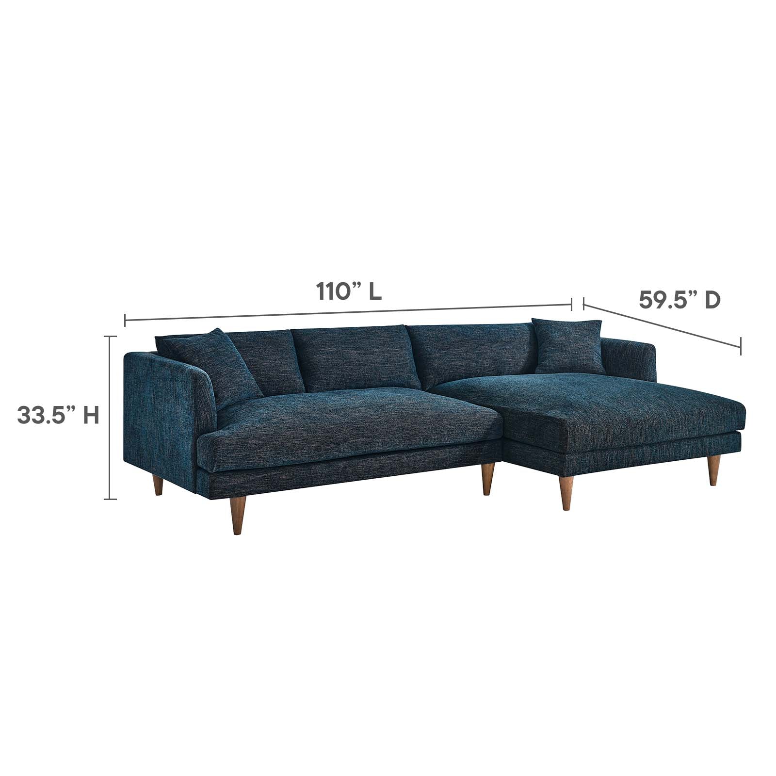Zoya Right-Facing Down Filled Overstuffed Sectional Sofa By Modway - EEI-6612 - Image 6